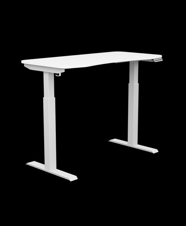Standing Desk with Concave Top - White